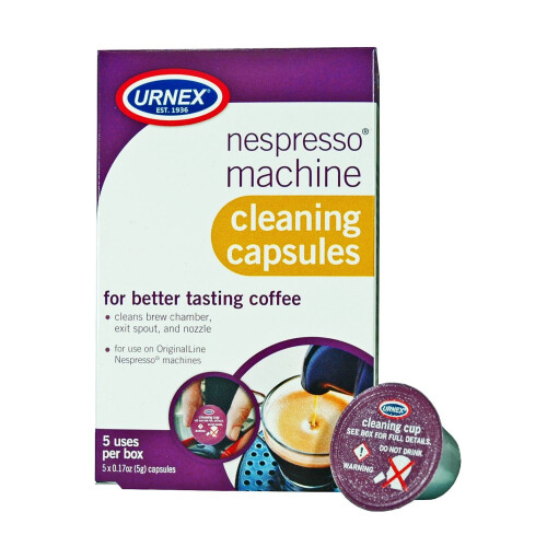 Urnex Nespresso Machine Cleaning Capsules, 5 Count