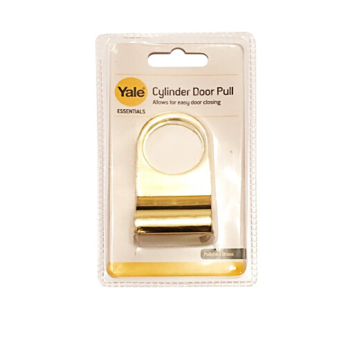 Yale Yale Essentials High Quality Victorian Cylinder Door Pull, Great for External Doors, Rim Cylinder Latch Pull Makes for Easy Door Closing. (Brass) 1