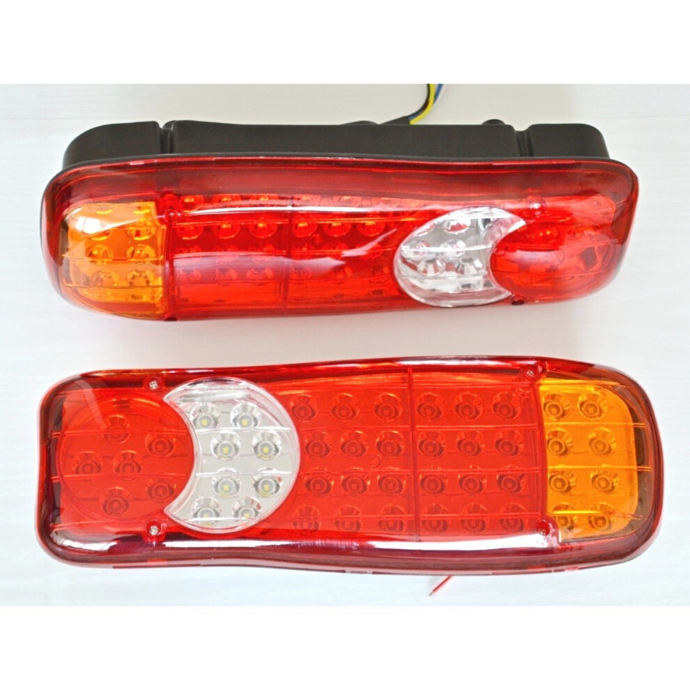 2X 12V Recovery Led Rear Tail Lights 12V For Motorhome Truck Trailer Lorry Chassis Tipper Lkw Caravan 5 Functions Universal Use 6933512893850