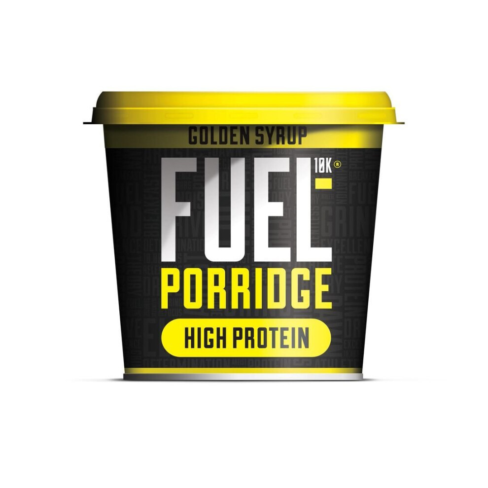 FUEL10K Porridge Pots, Golden Syrup - 8x70g - High Protein On the Go Breakfast