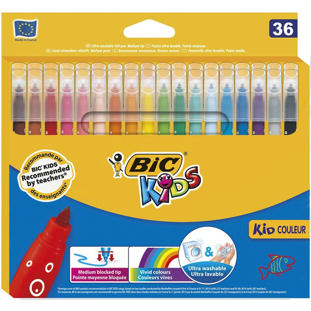 BIC Kids Kid Colour Colouring Pens Etui DE 36