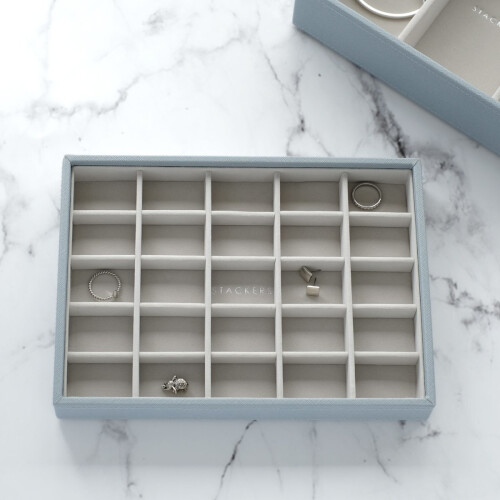 Stackers Dusky Blue Classic 25 section Jewellery Box 1