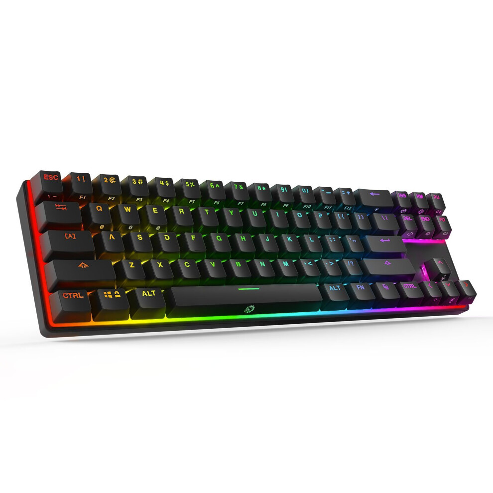 DREVO Calibur 71 Key RGB Backlit Bluetooth 4.0 Mechanical Keyboard Wireless Blue Switch Black US Layout