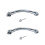 Replacement Shower Door Handles - Chrome Curved - PAIR 4