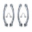 Replacement Shower Door Handles - Chrome Curved - PAIR 1