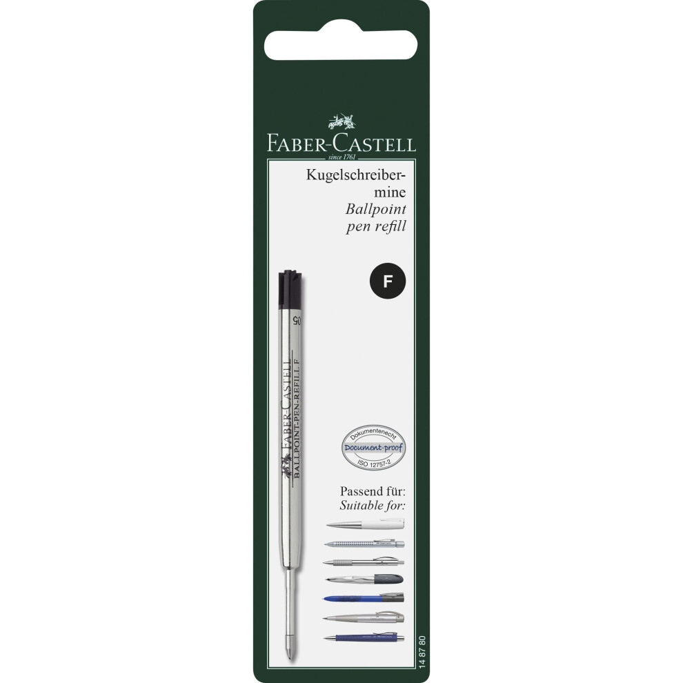 Faber-Castell F Ballpoint Pen Refill - Black