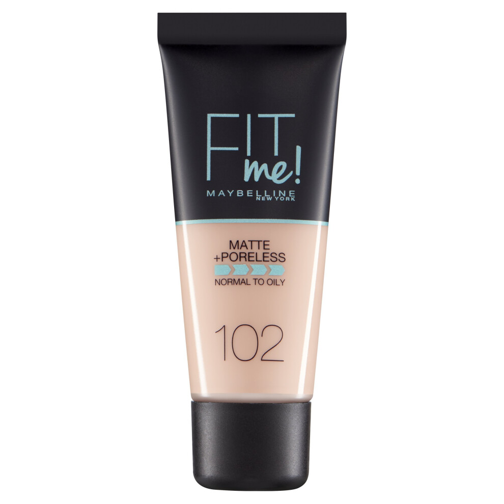 Maybelline Fit Me Matte & Poreless Foundation 102 Fair Ivory 30Ml