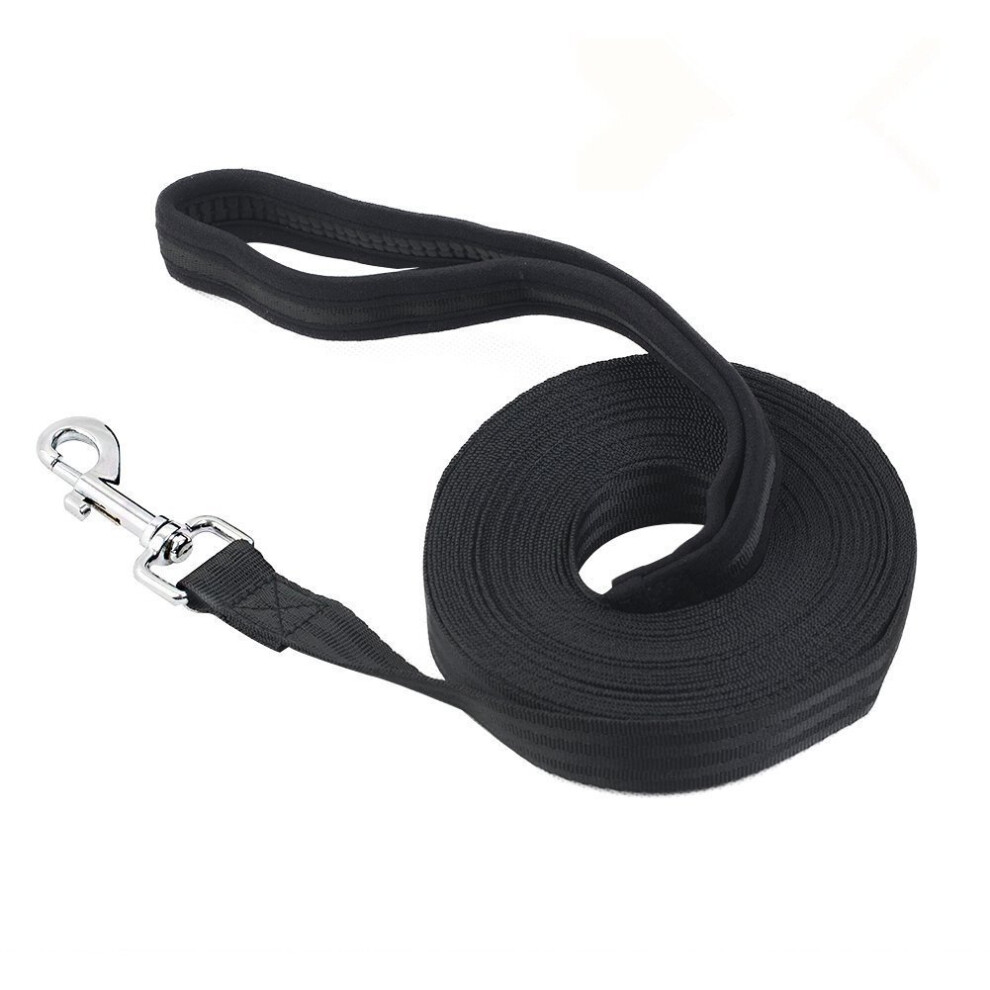 Vivifying Dog Training Lead Leash, 10m/32ft Long Nylon Training Dog Leash for Pet Tracking Training Obedience Lead Leash (Black)