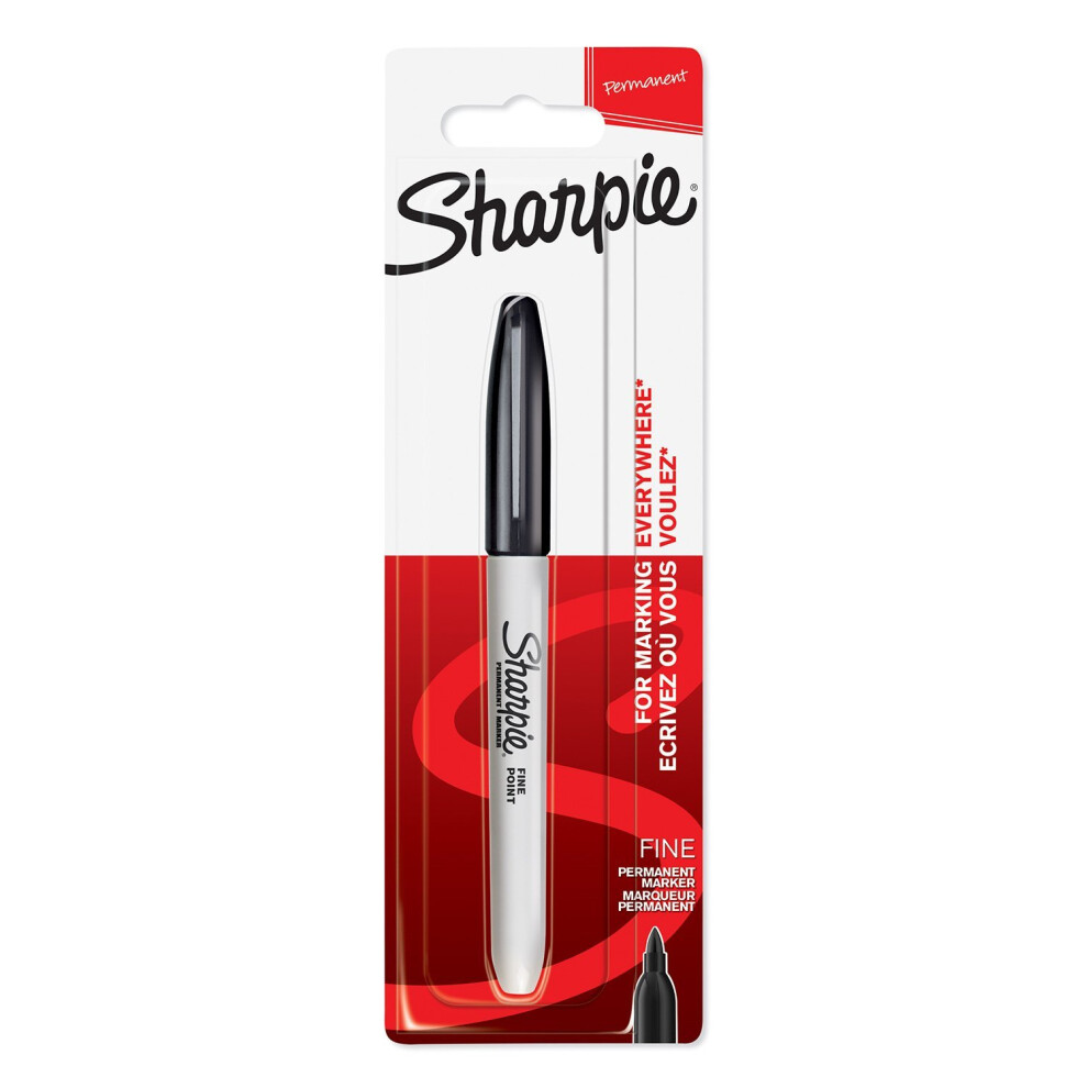 Sharpie Black Permanent Marker, Fine Tip,