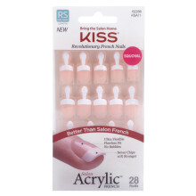 Kiss Salon Acrylfranzösisch 28 Stück Echte Kurze Länge Nude (Packung mit 2)