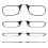 ThinOPTICS Reading Glasses + Keychain Fob | Black Frames, 1.00 Strength 3