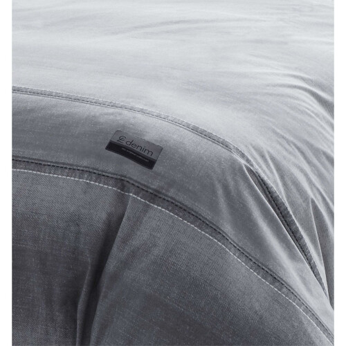 Catherine Lansfield Catherine Lansfield Denim Easy Care Double Duvet Set Grey 2