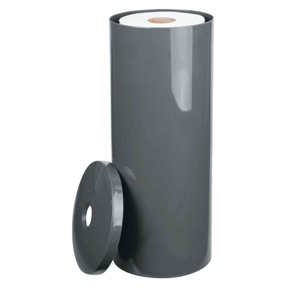 mDesign Free Standing Toilet Paper Holder - Toilet Paper Storage for Bathroom - Toilet Roll Holder Free Standing - Navy Blue