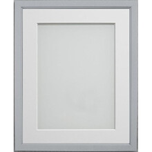 Frame Company Drayton Range 14x11-inch Grey Picture Photo Frame with White Mount For Image Size A4