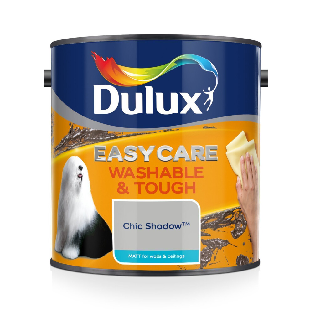 Dulux Easycare Washable and Tough Matt Paint, Chic Shadow 2.5 L