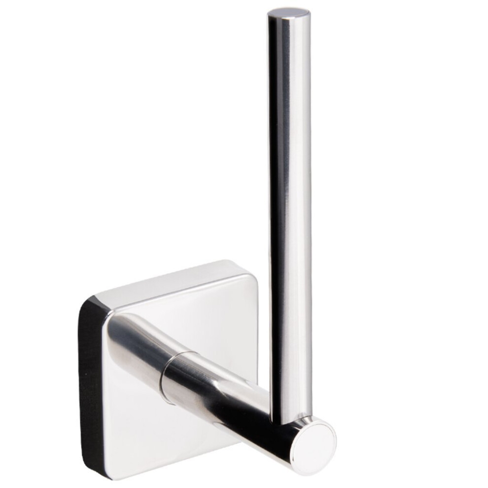 Kapitan Quattro Vertical Toilet Roll Holder - Square Style Single Spare Toilet Paper Storage, 3M Self Adhesive Wall Mounted, Stainless Steel AISI...