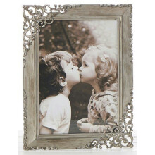 Lace Rustic Steel Grey Picture Frame for 6" x 4" photograph
