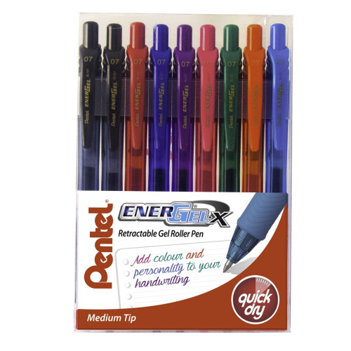Pentel EnerGel X Pentel Pen with 0.7 mm Tip - Assorted Colours