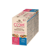Wellness CORE Cat, Signature Selects, Wet Grain-Free Food, Flaked Selection Multipack, 8 x 79 g cans