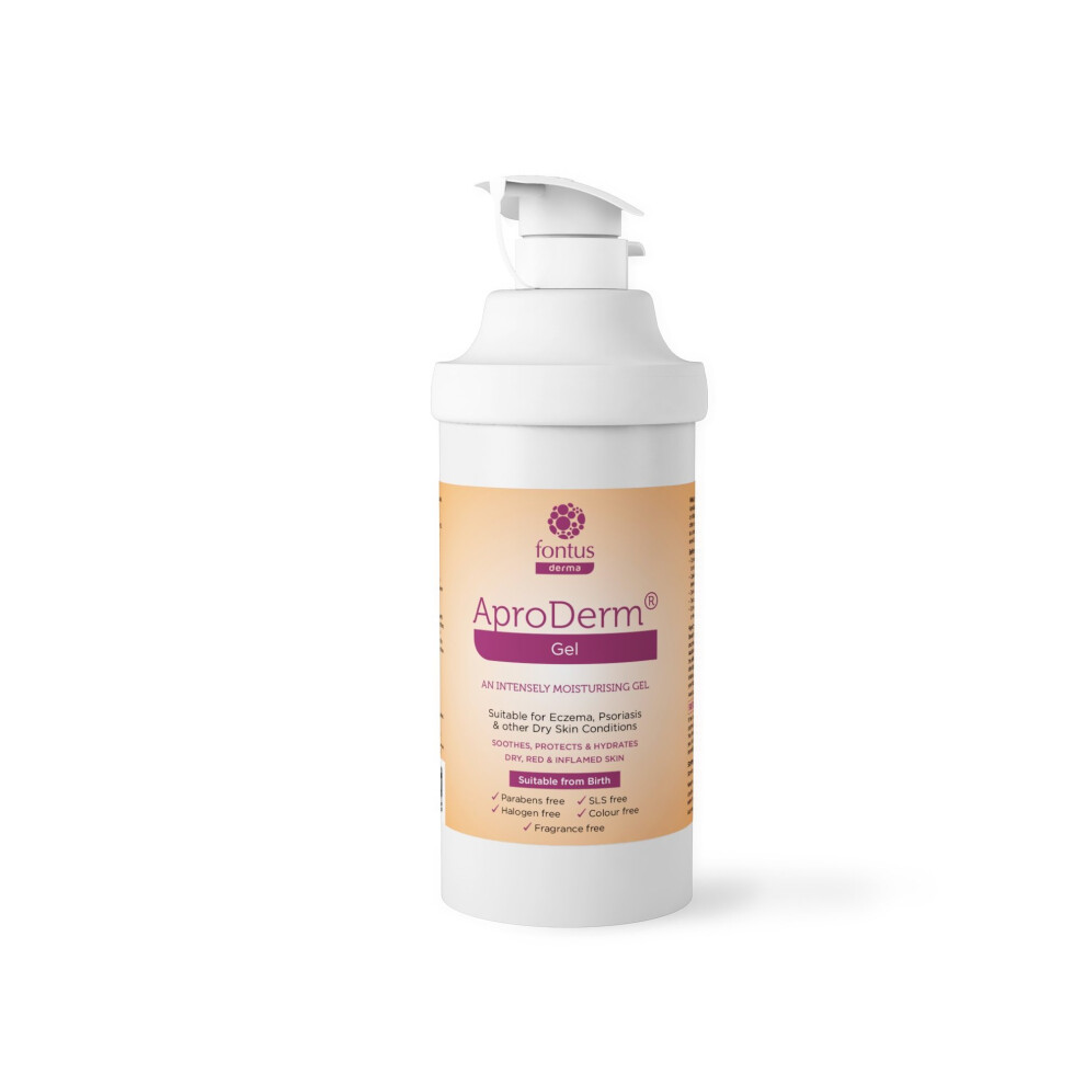 AproDerm Emollient Gel (500g pump) - suitable for dry skin, dermatitis, eczema and psoriasis