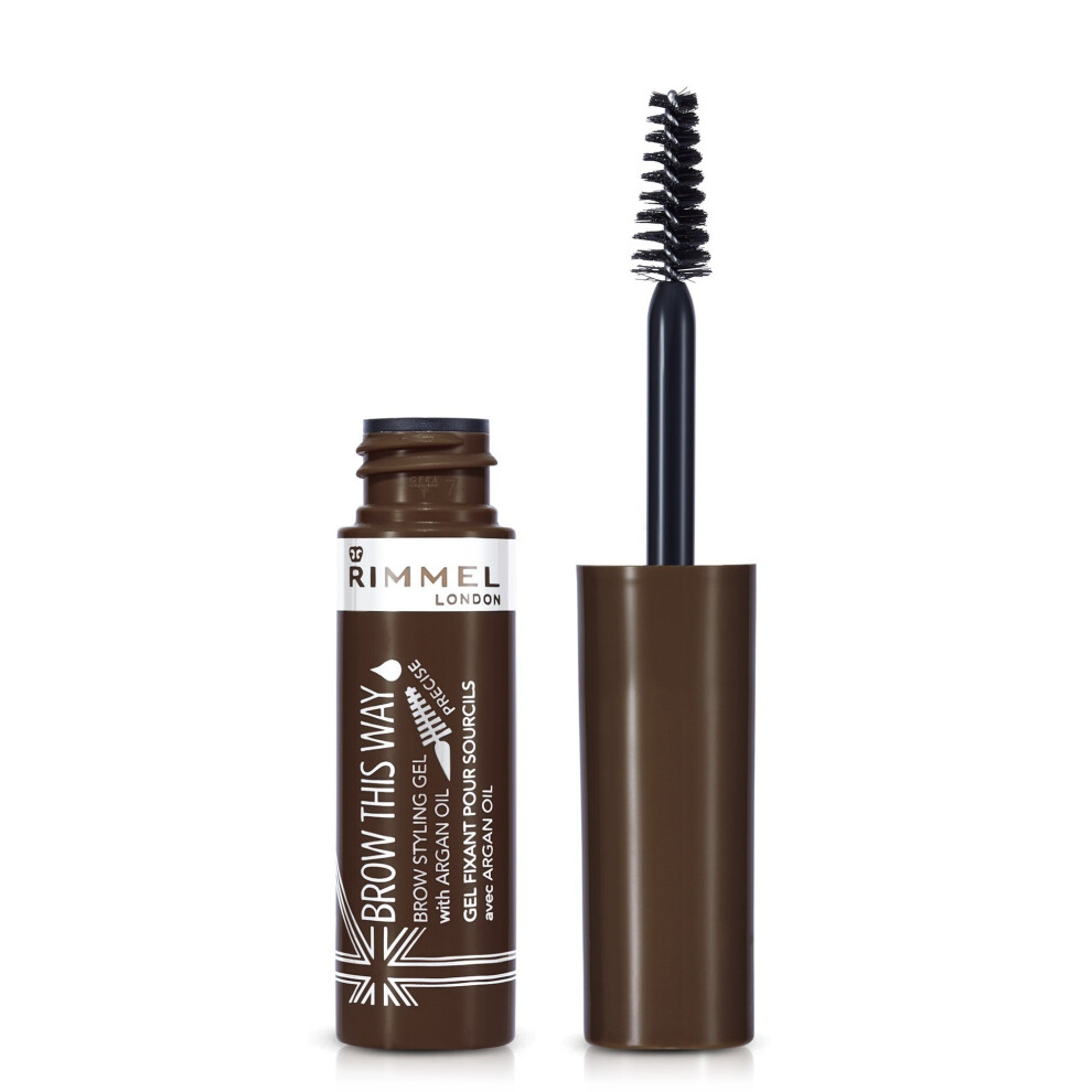 Rimmel London Brow This Way Gel With Argan Oil, Dark Brown, 5 ml