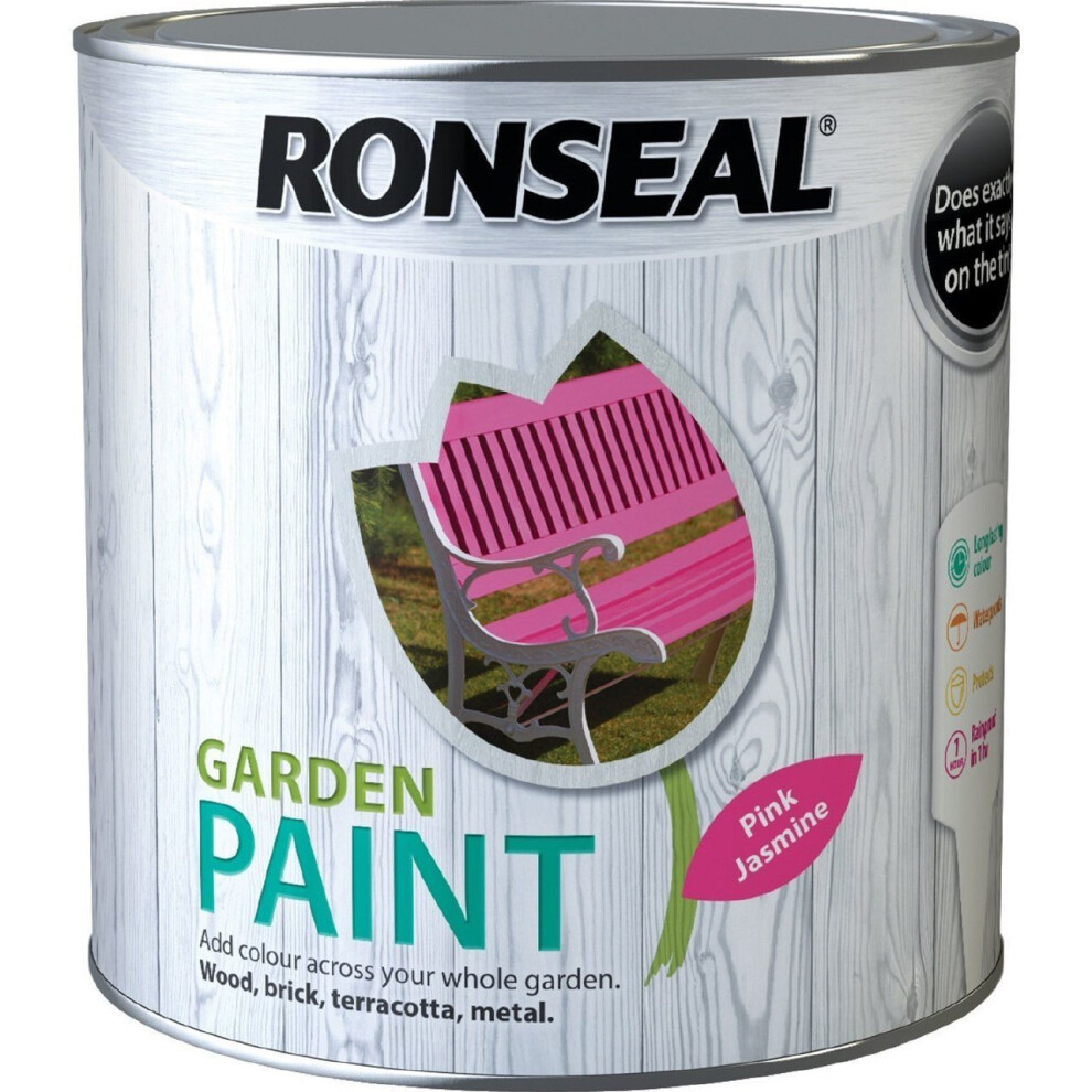 Ronseal RSLGPPJ25L Garden Paint, Pink Jasmine, 2.5 Litre