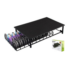 Tassimo Coffee Pod Holder - 60 Capsules Stackable Stand - Anti Vibration Non Slip Surface - Black