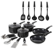 Morphy Richards 970040 Equip 5pc Pan Set With 9pc Kitchen Tools – Black