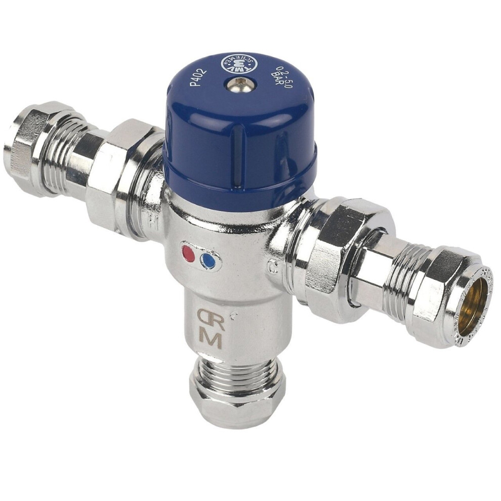 The Home Store | TMV 3/2 CPThermostatic Water Blending Mixer Valve 15mm Standard Solid Brass