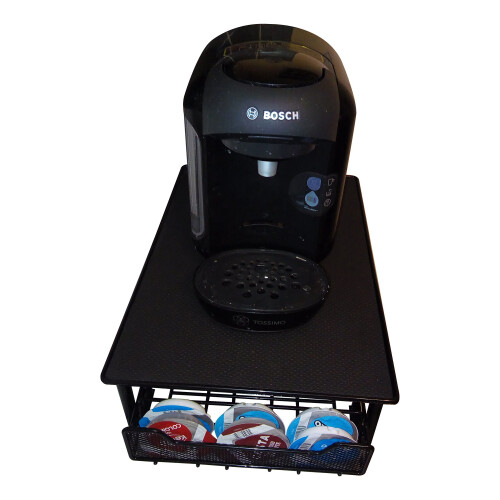Tassimo Coffee Pod Holder - 60 Capsules Stackable Stand - Anti Vibration Non Slip Surface - Black 2