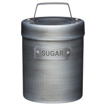 Industrial Kitchen Vintage-Style Metal Sugar Container