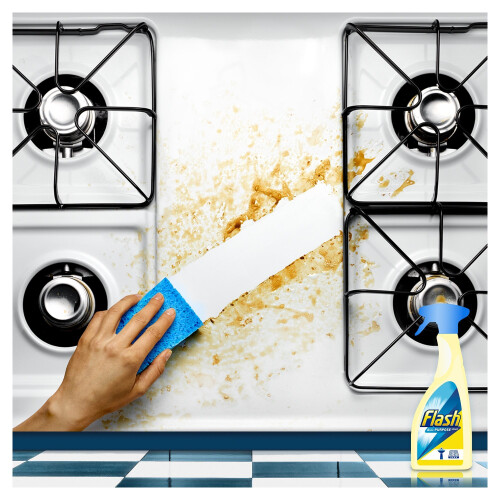 Flash Flash Kitchen Spray Dissolves Grease and Leaves Shine, 450 ml, pack of 10 2