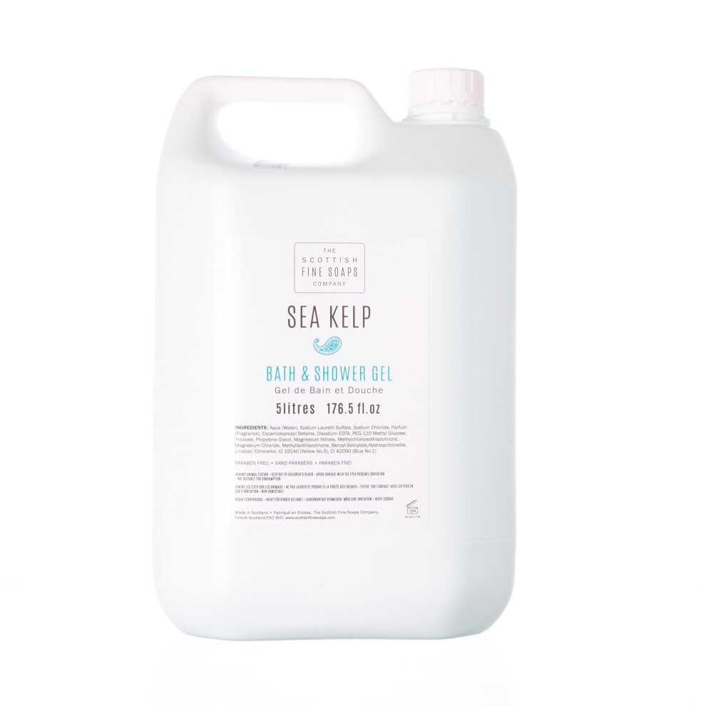 Scottish Fine Soaps Bulk 5L Commercial Sea Kelp Bath & Shower Gel Refill