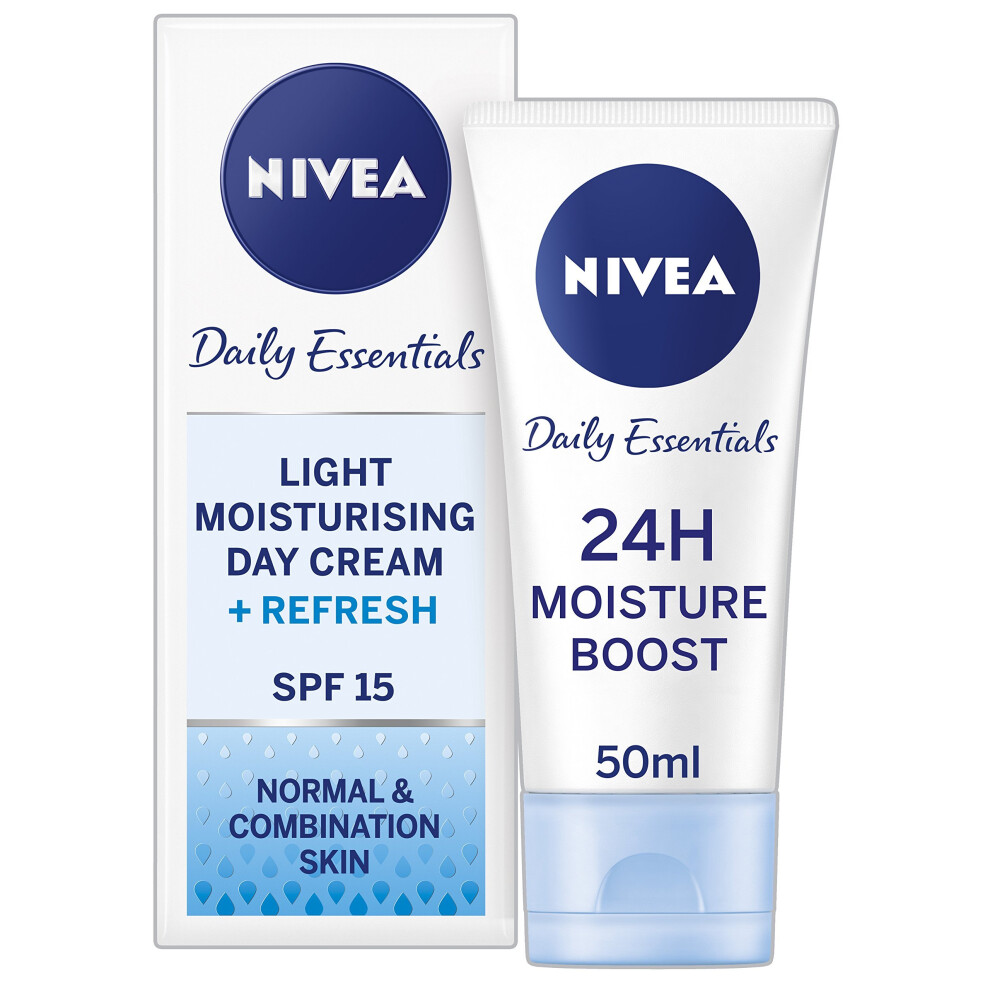 NIVEA Face Cream Light Moisturiser For Normal And Combination Skin, 50 ml, Pack Of 3