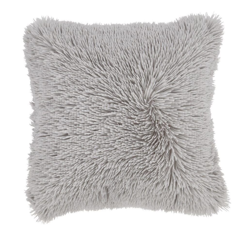 Catherine Lansfield Cuddly Cushion Cover Silver, 45x45cm