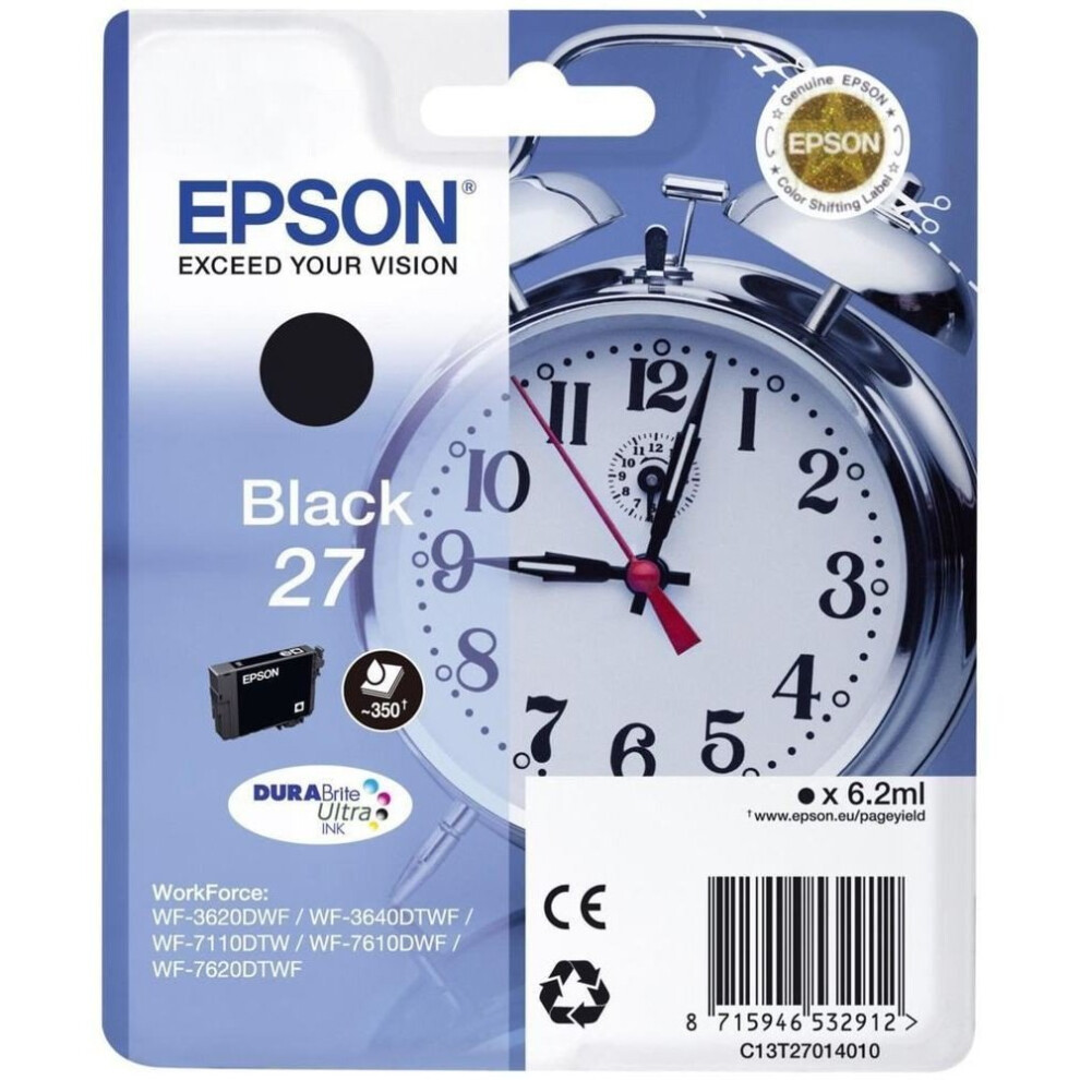 EPSON Alarm Clocks Ink Cartridge for WF-3620DWF Series - Black