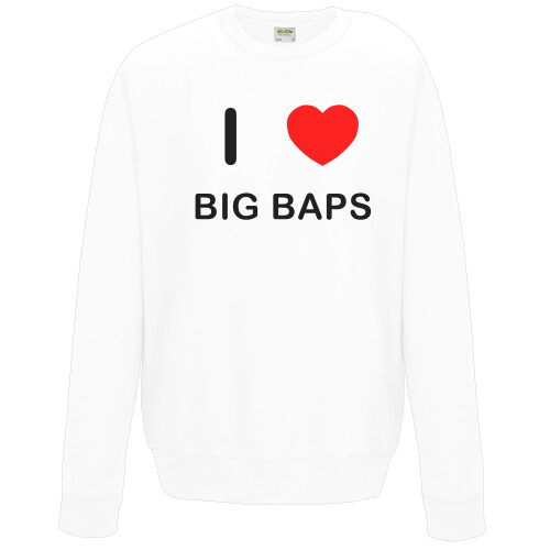 (White, M) I Love Big Baps - Sweater on OnBuy