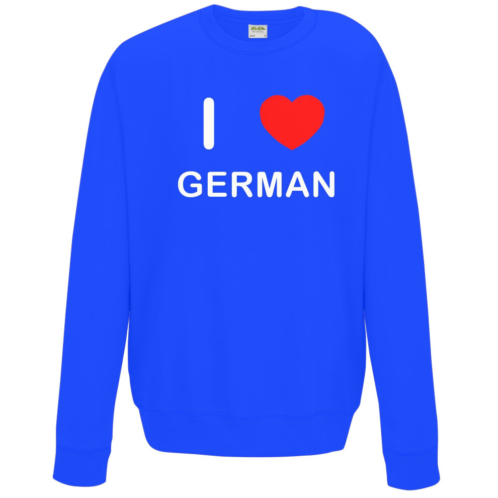 (Blue, S) I Love German - Sweater-image-OPC-PP8R6B-NEW