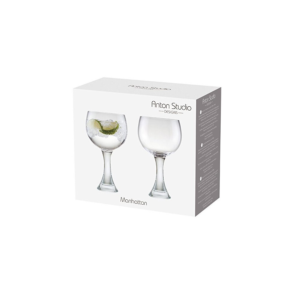 Anton Studio Designs Set of 2 Manhattan Gin Glasses