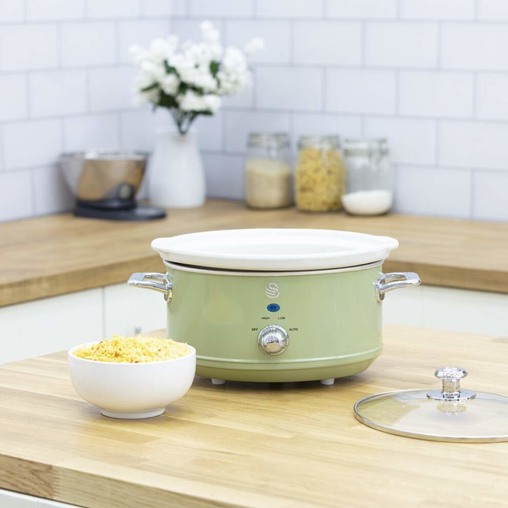 Swan SF17021GN 3.5 Litre Retro Slow Cooker