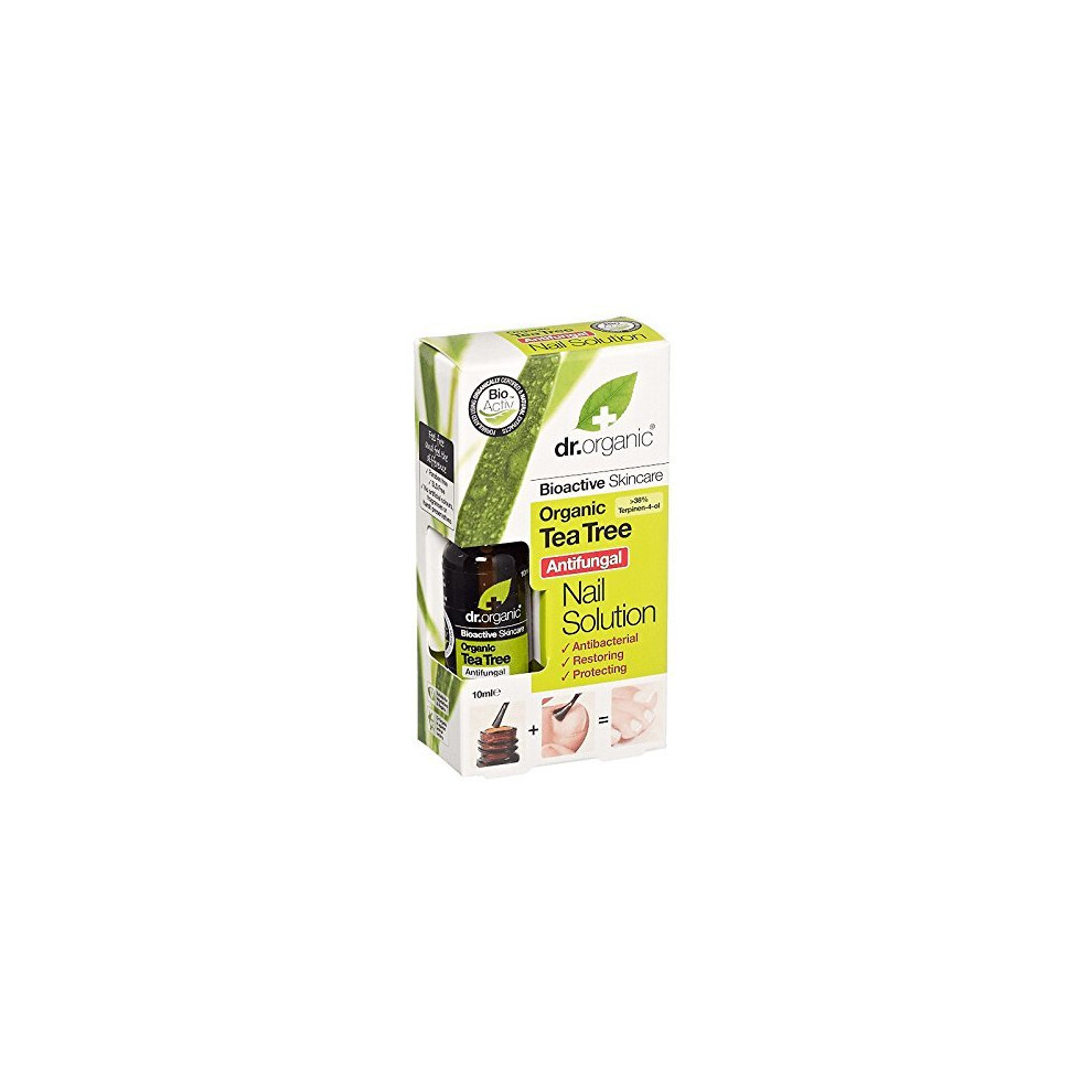 Dr.Organic - tea tree antifungal nail solution.Bacterial, restoring and protecting.10 ml.