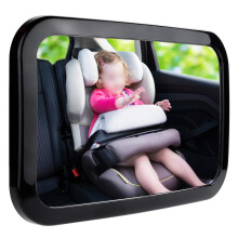 Zacro Baby Car Mirror - Large Fully Adjustable Shatter Proof Baby View Car Mirror Give Clear Views for Rear - Facing Car Seat, Strapped on Back...