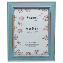 PAL301968B Paloma Photo Frame 6x8 (15x20cm) Blue distressed wood finish. Black backs with swivel clips. Individually boxed