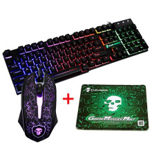 UrChoiceLtdÂ® MeiYing T6 Rainbow Backlit Multimedia Ergonomic Usb Gaming Keyboard + 2400DPI 6 Buttons Optical Rainbow LED Usb Gaming Mouse + FREE...