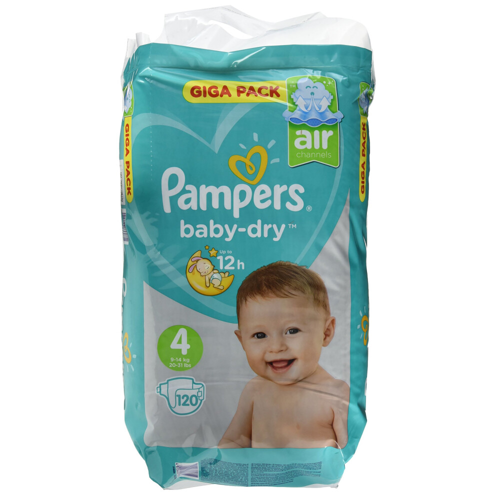 Pampers Baby-Dry Nappies Size (9-14kg) Pack of 120