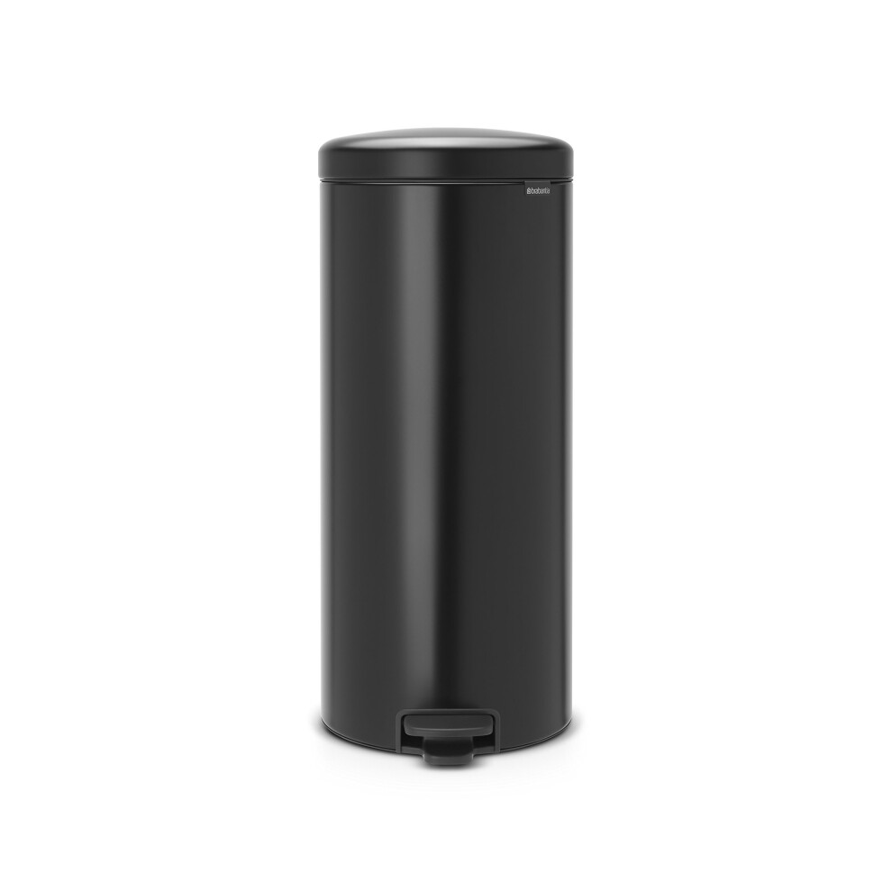 Brabantia Pedal Bin newIcon With Plastic Inner Bucket, 30 Litre - Matt Black