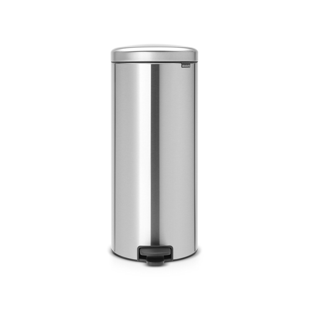 Brabantia Pedal Bin newIcon with Plastic Inner Bucket, 30 Litre - Matt Steel