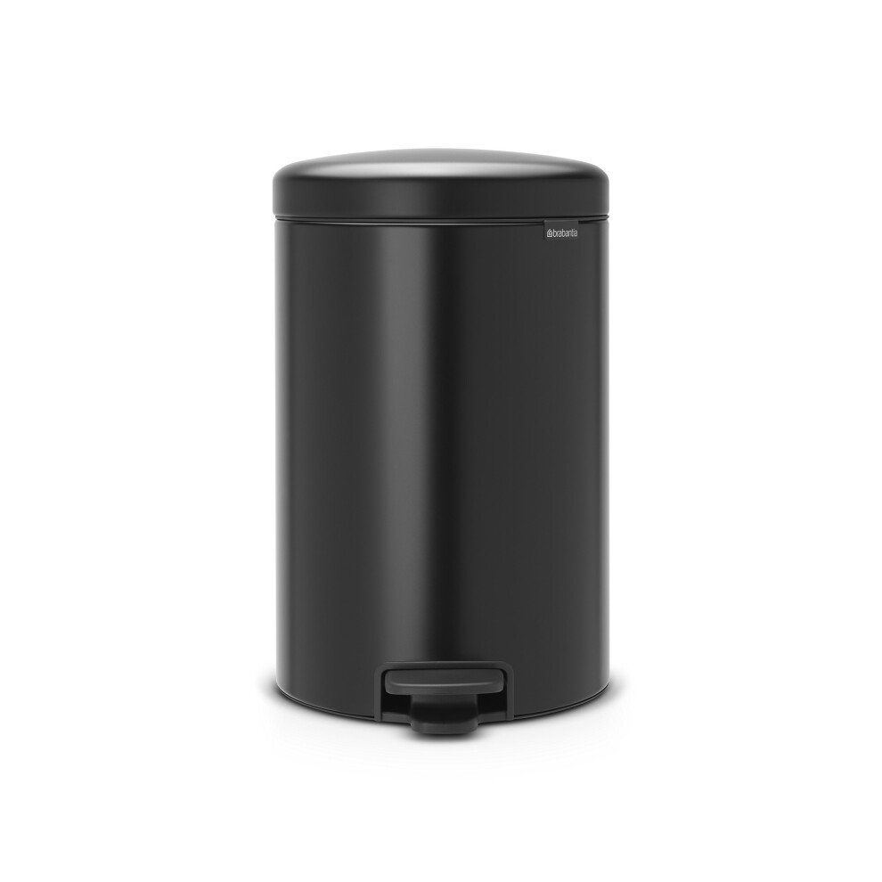 Brabantia Pedal Bin newIcon with Plastic Inner Bucket, 20 Litre - Matt Black