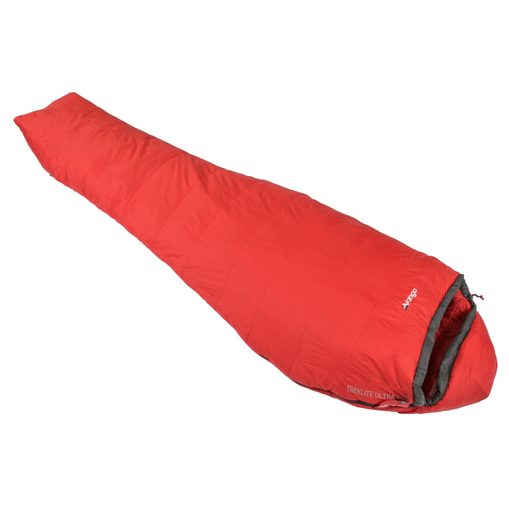 Vango Treklite Lightweight Sleeping Bag, Volcano Red, Ultra 600