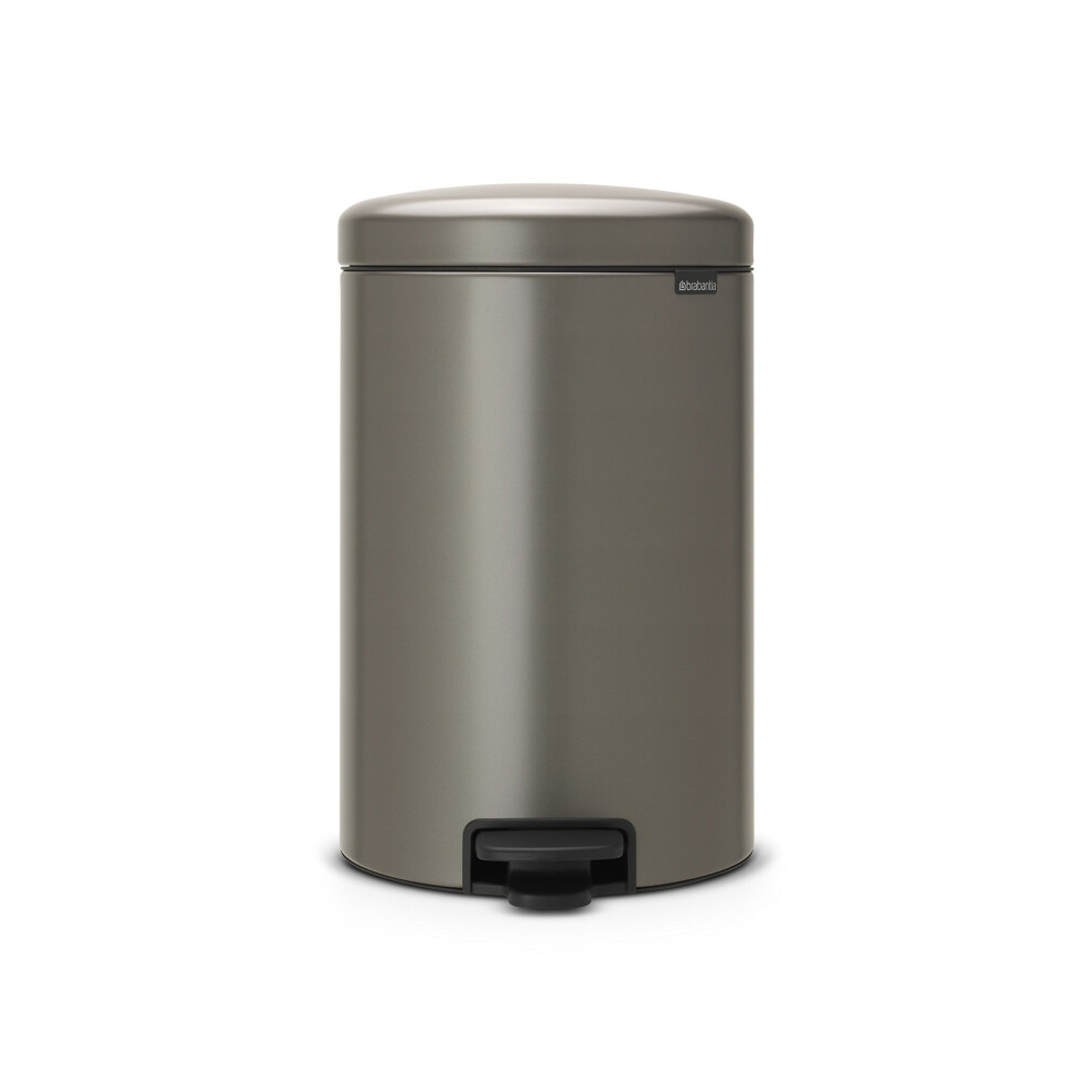 Brabantia Pedal Bin newIcon with Plastic Inner Bucket, 20 Litre - Platinum